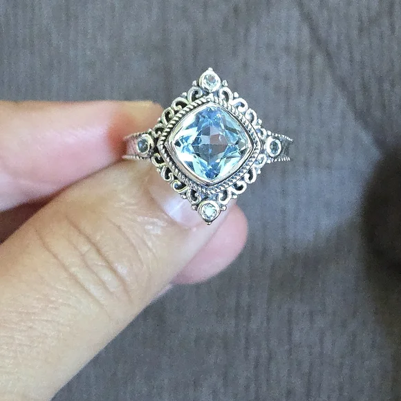 Shivam Blue🩵 Topaz Rhombus Ring💍 - NWT - Picture 2 of 16